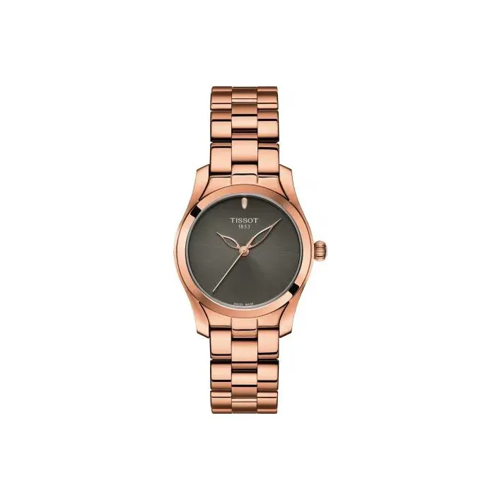 TISSOT Quartz Механизм Женские часы 30MM Серый циферблат Корпус из нержавеющей стали Ремешок из нержавеющей стали