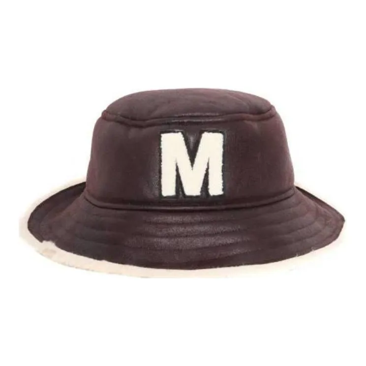 MM6 Maison Margiela Logo patch Faux leather Hat