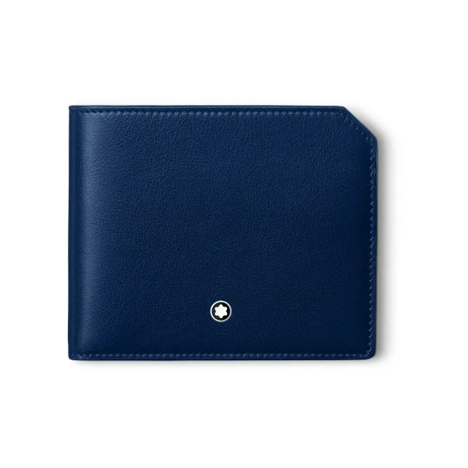 MONTBLANC Кошелек из коровьей кожи мужской полночный синий