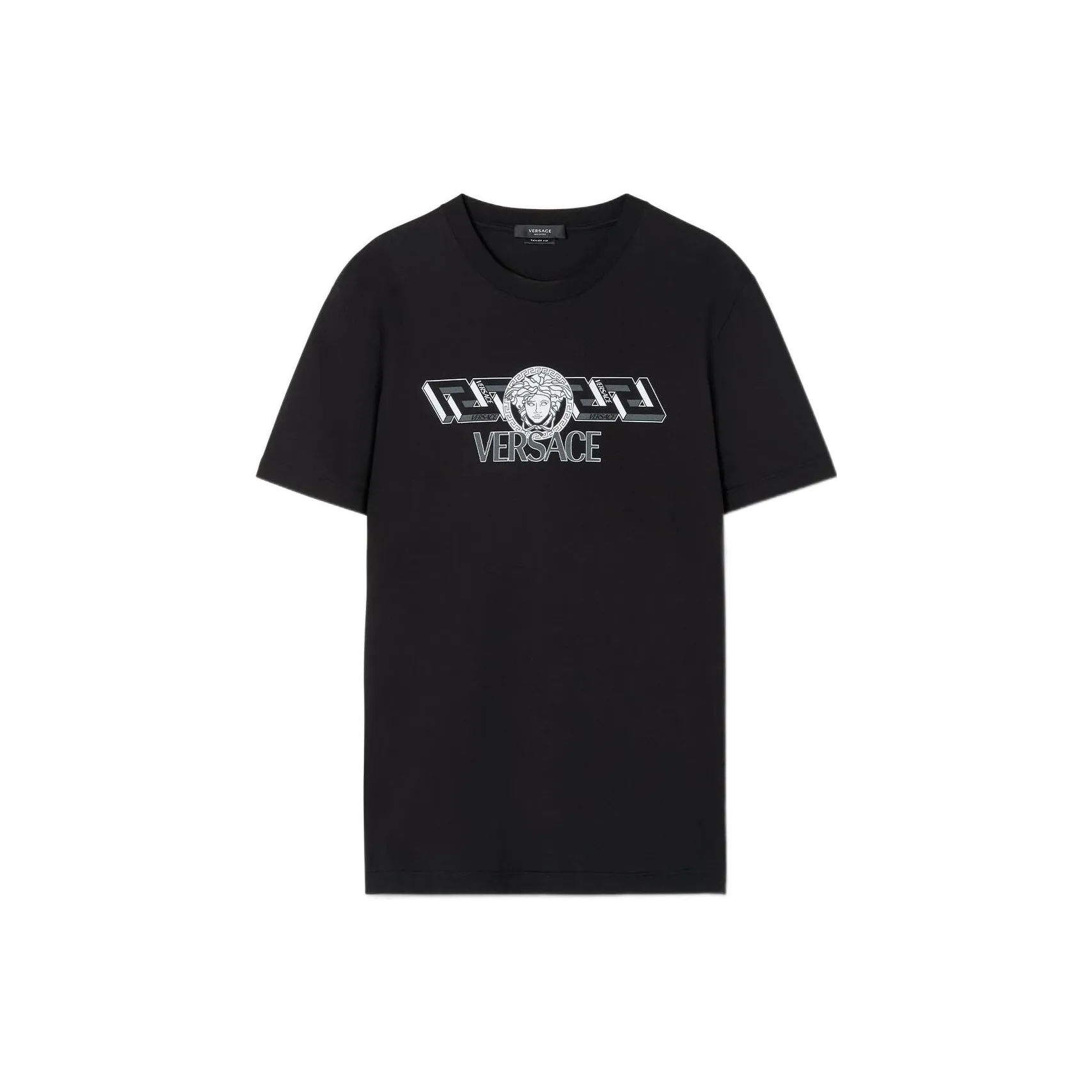 VERSACE Logo Printed Crewneck T Shirt
