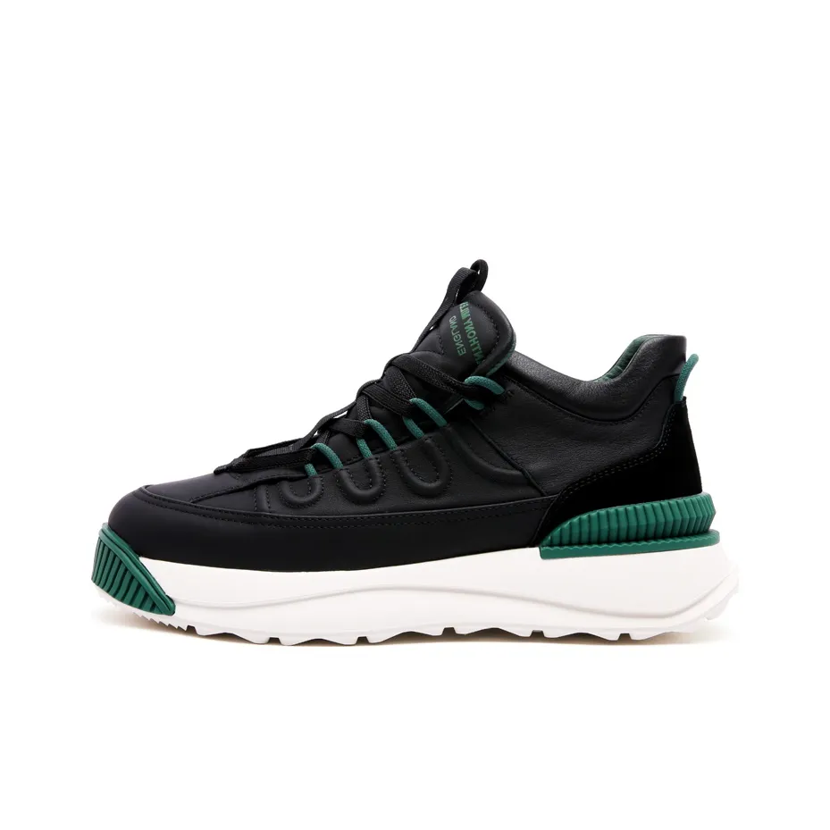 Anthony Miles Casual Shoes Men's Low Top Black Green