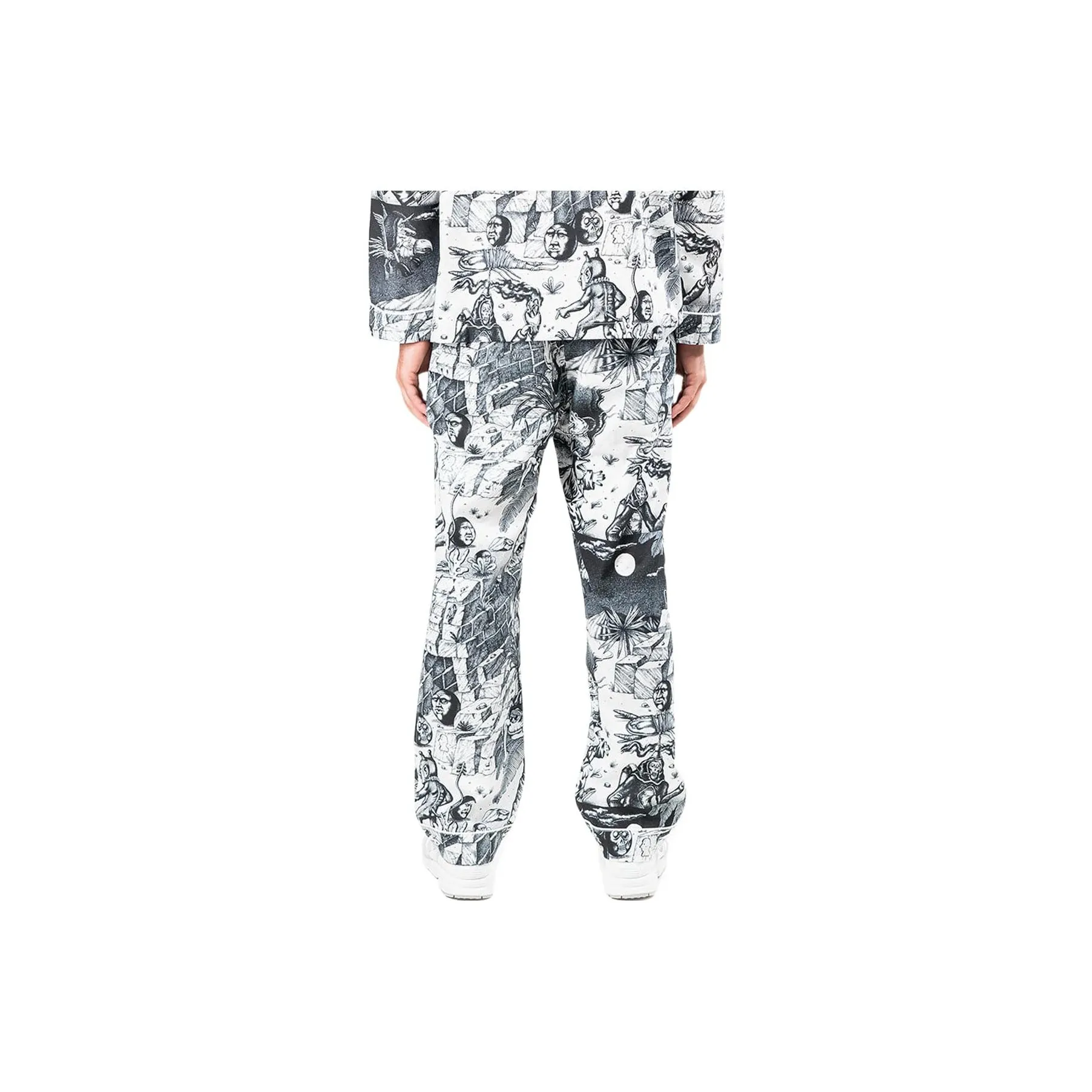 Brain Dead FW22 Casual Pants Men's Gray White