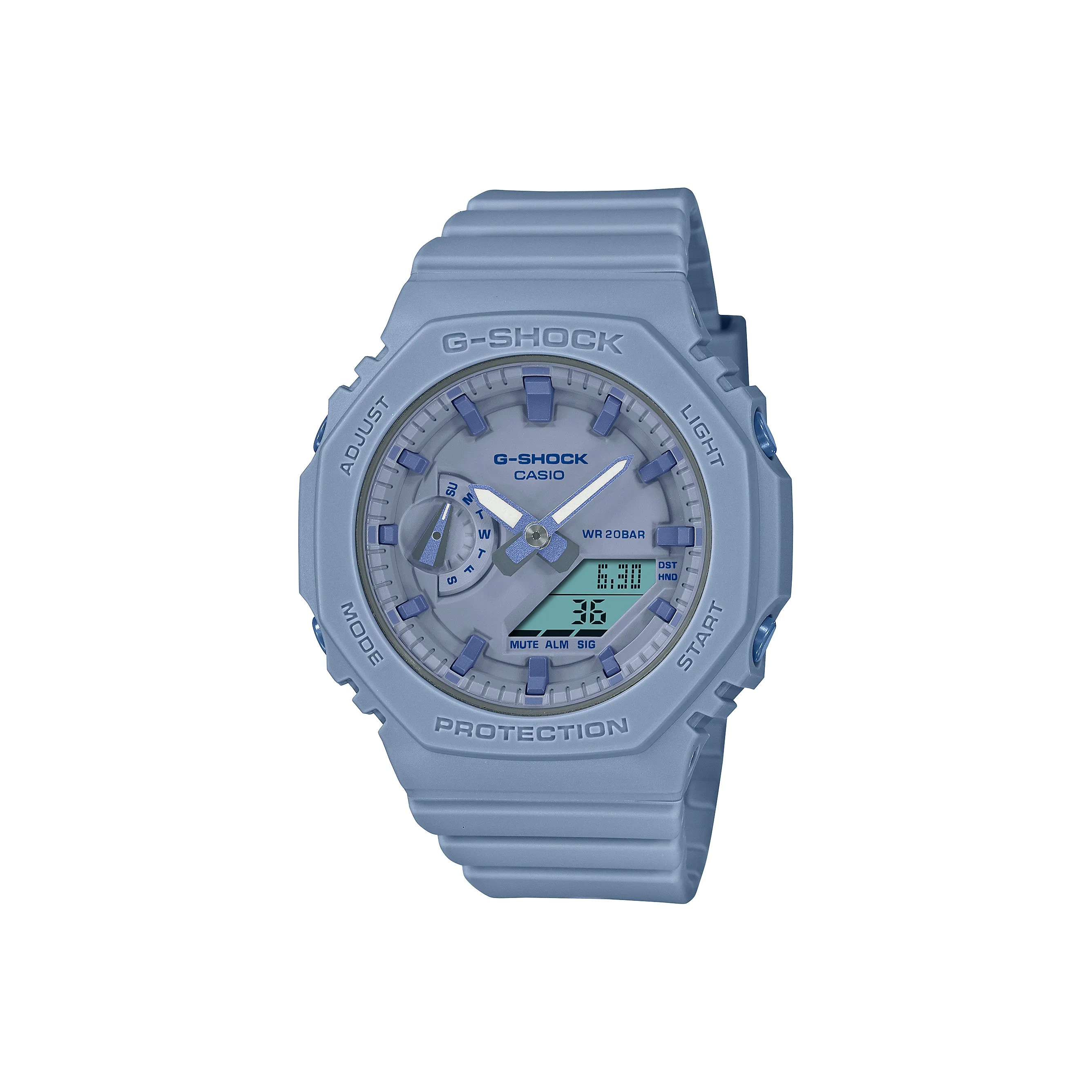 CASIO G SHOCK Кварцевый механизм Смольный ремешок Часы Женские Часы Синий циферблат