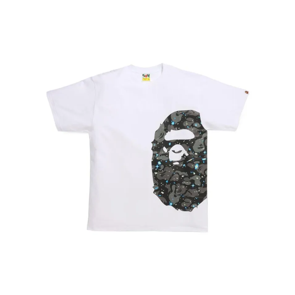 aape short sleeve military shirt aapsrm8376xxg bkx Space Camo Side Big Ape Head Tee FW21