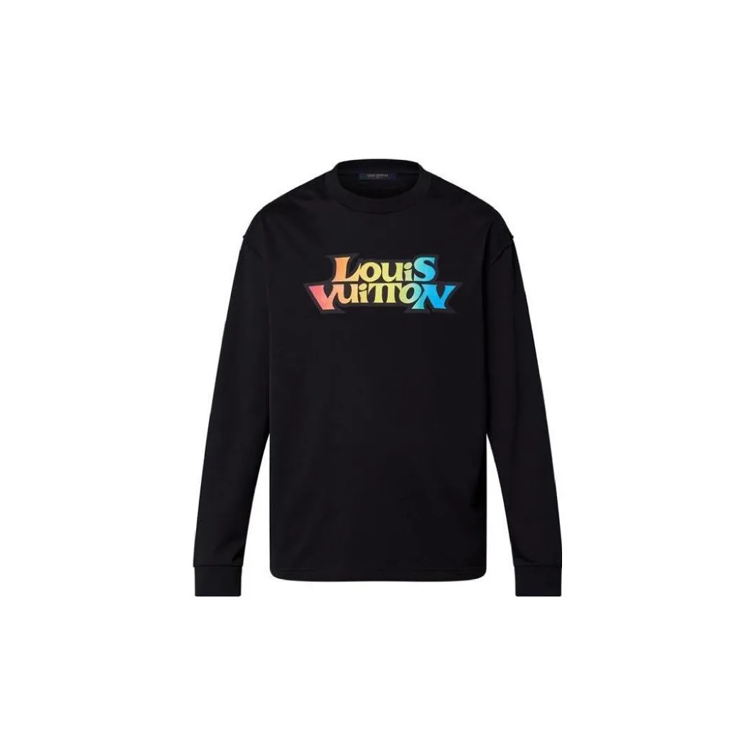 LOUIS VUITTON Lv Fade Printed Long Sleeved T shirt