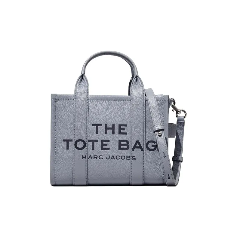 MARC JACOBS Full Grain Leather Tote Bag, Shopping Bag, Shoulder Bag, Crossbody Bag, Handbag Mini Women's Gray