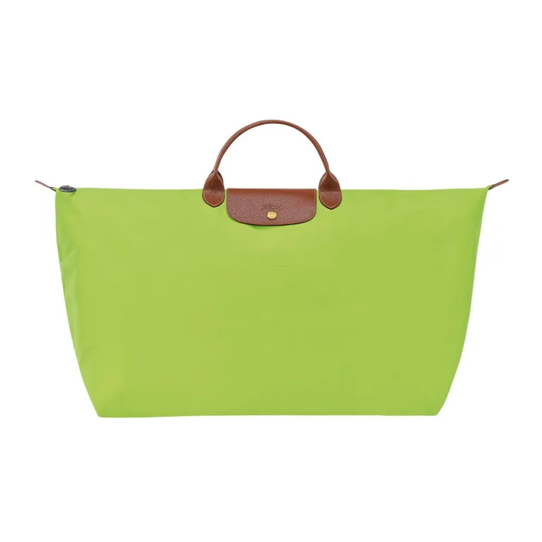 LONGCHAMP Le Pliage Холст с кожей Комбинированная Дорожная Сумка Сумка Экстра-большая Мужская Зеленая
