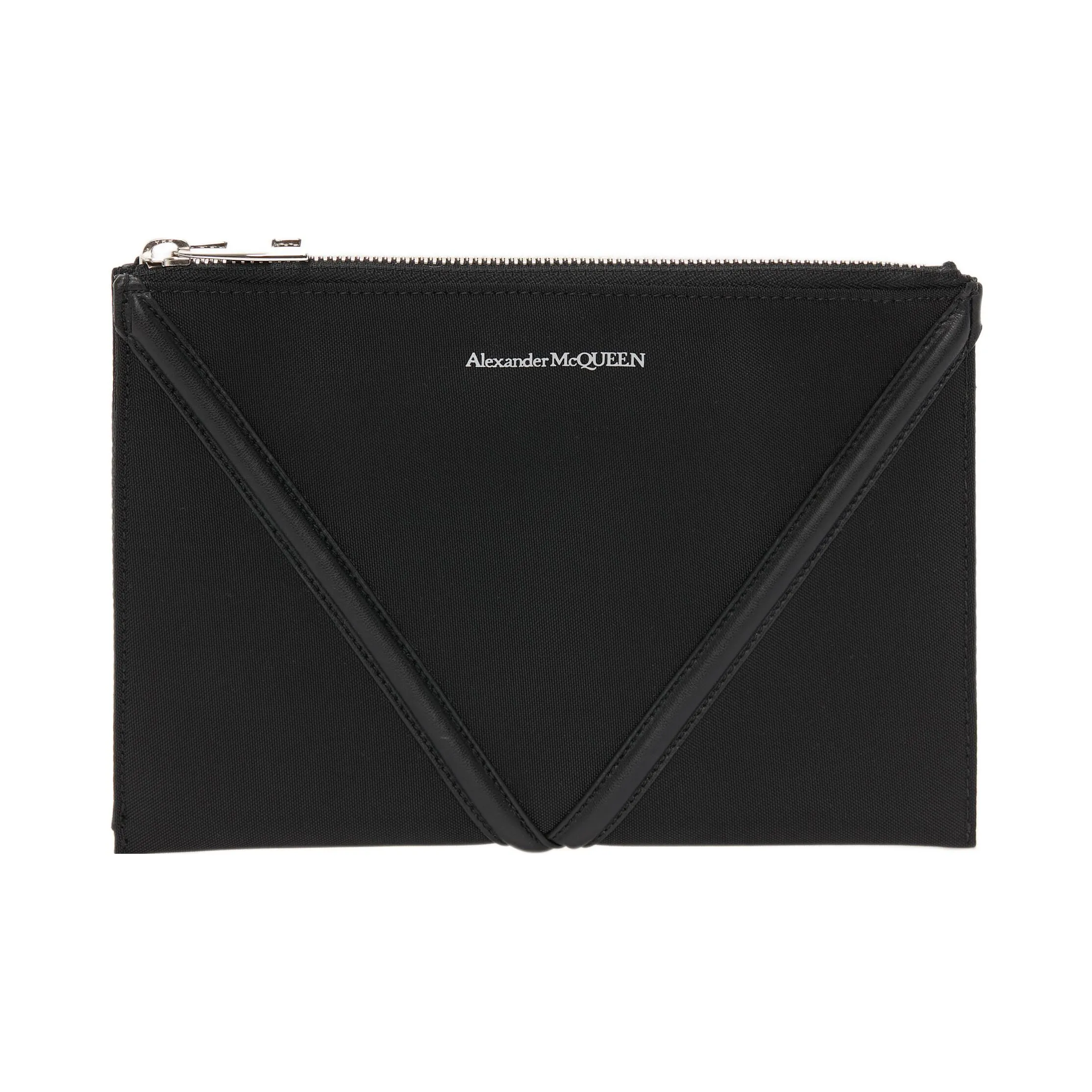 Alexander McQueen Nylon Clutch Trumpets Unisex Black