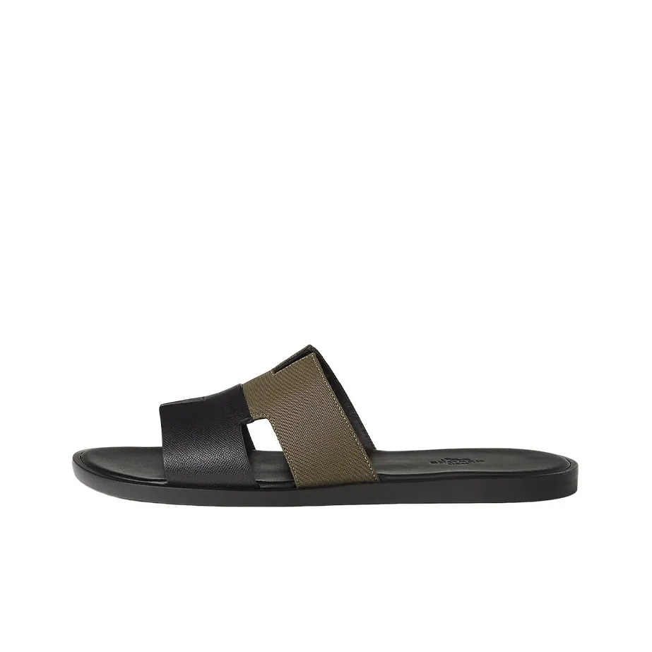 HERMES Izmir Odor Resistant Slide Slippers Men's Black Brown