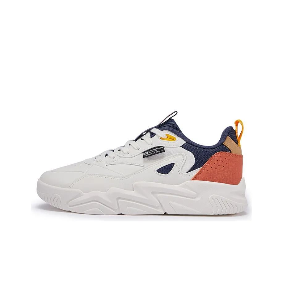 XTEP Undercurrent 1.5 Dark Current Low-Top Skateboard Shoes Men's White Blue