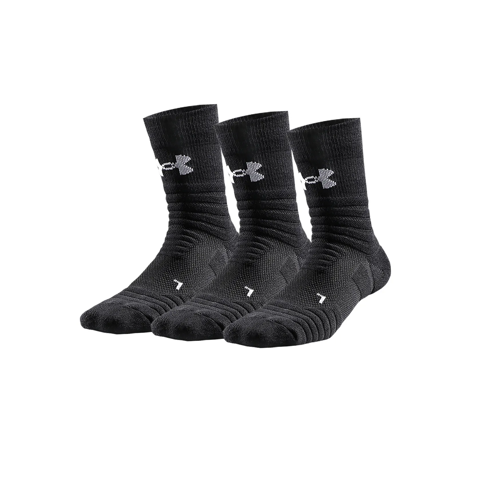 Низкие носки Under Armour унисекс 3 упаковки черные