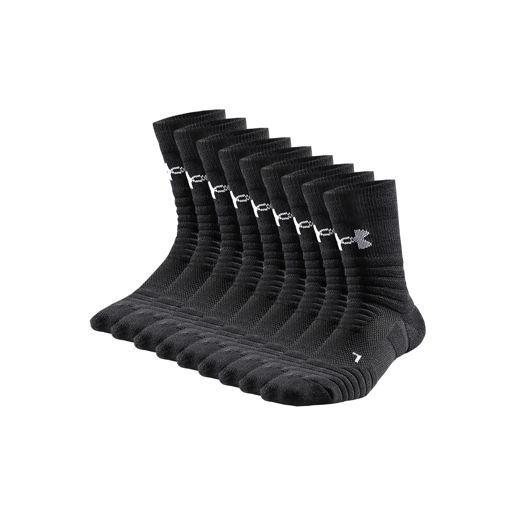 Носки Under Armour Crew Унисекс 9 Double Loads Черные