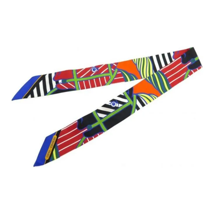 HERMES Twilly Silk Scarves Women's Multicolor