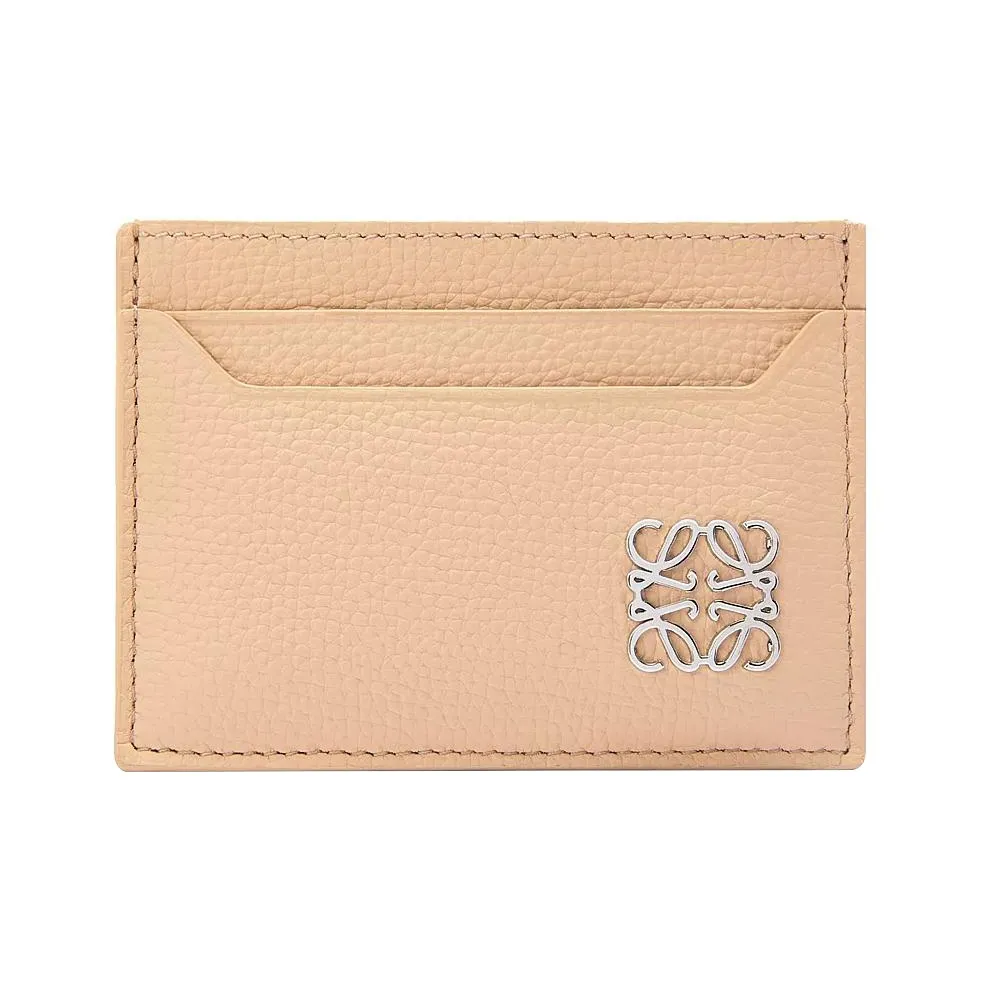LOEWE Anagram Коровья кожа Держатель для карт Женский Телесный цвет
