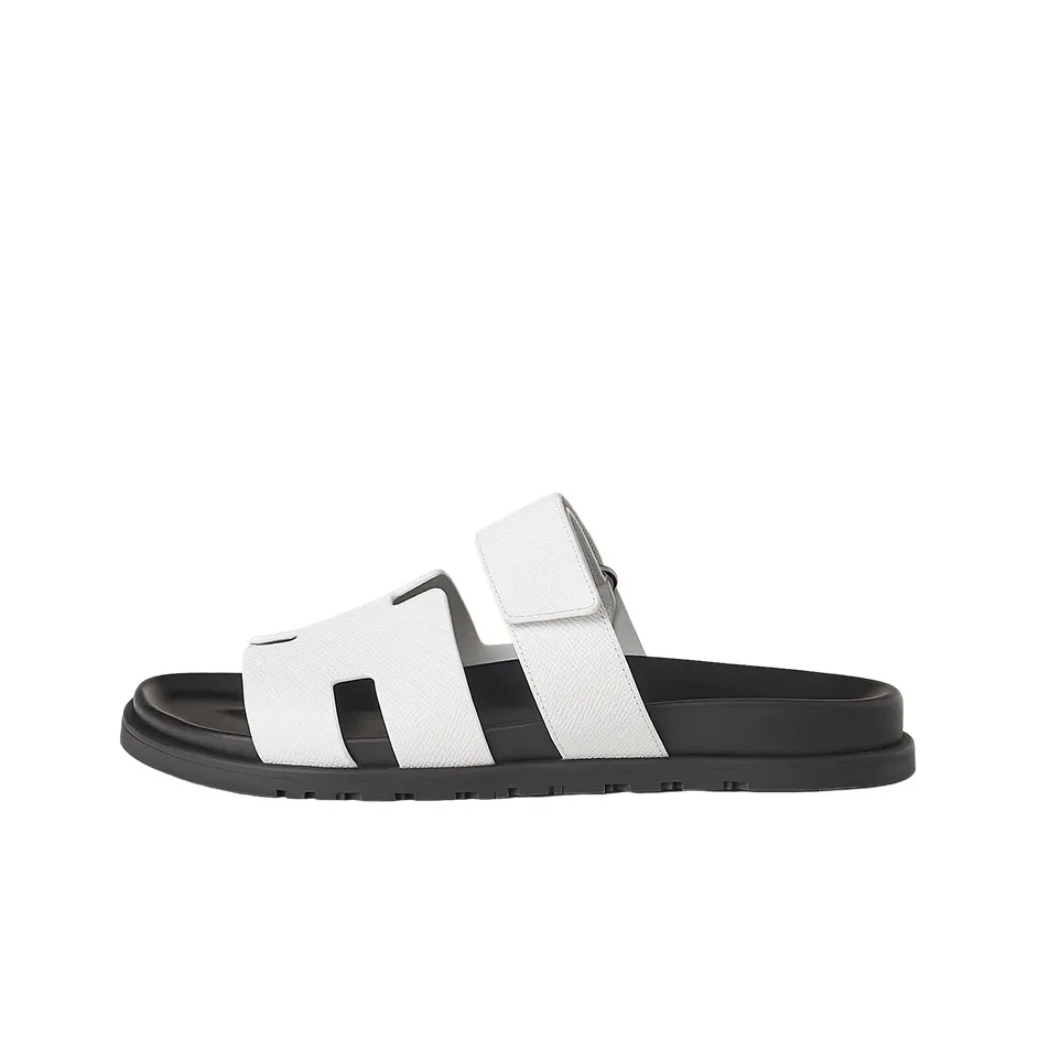 HERMES Chypre Stylish Sandal Men's White