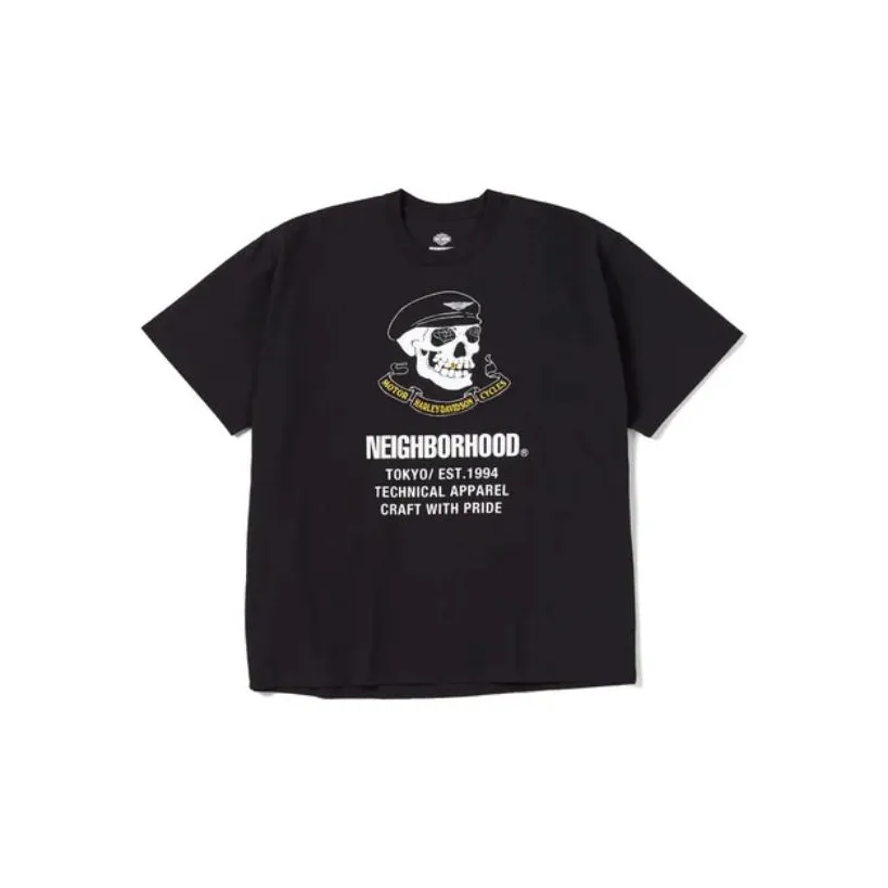 NEIGHBORHOOD X Harley Davidson Cracked Print T Shirt
