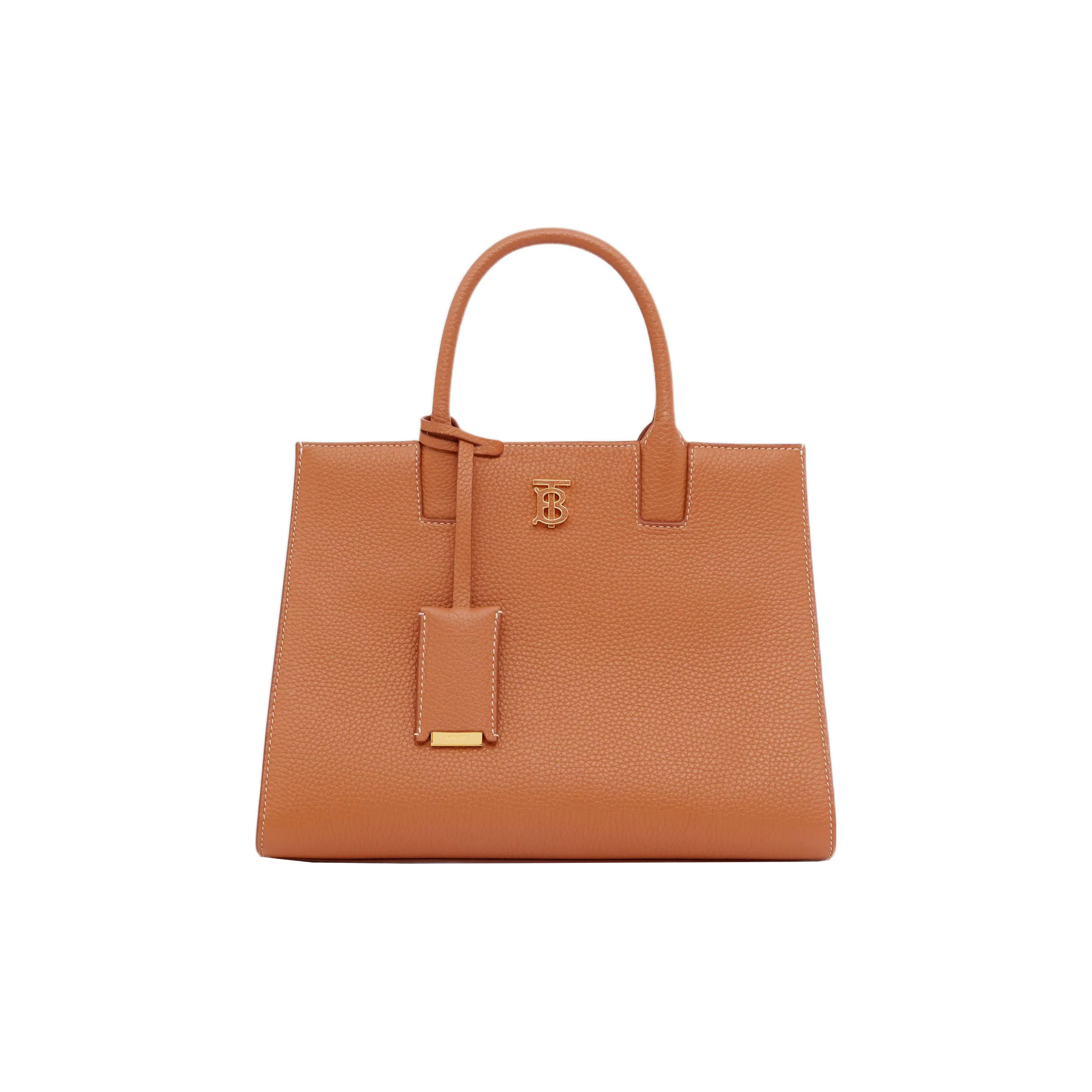 Burberry Leather Frances Bag, Shoulder Bag, Crossbody Bag, Handbag Mini Women's Warm Red Brown