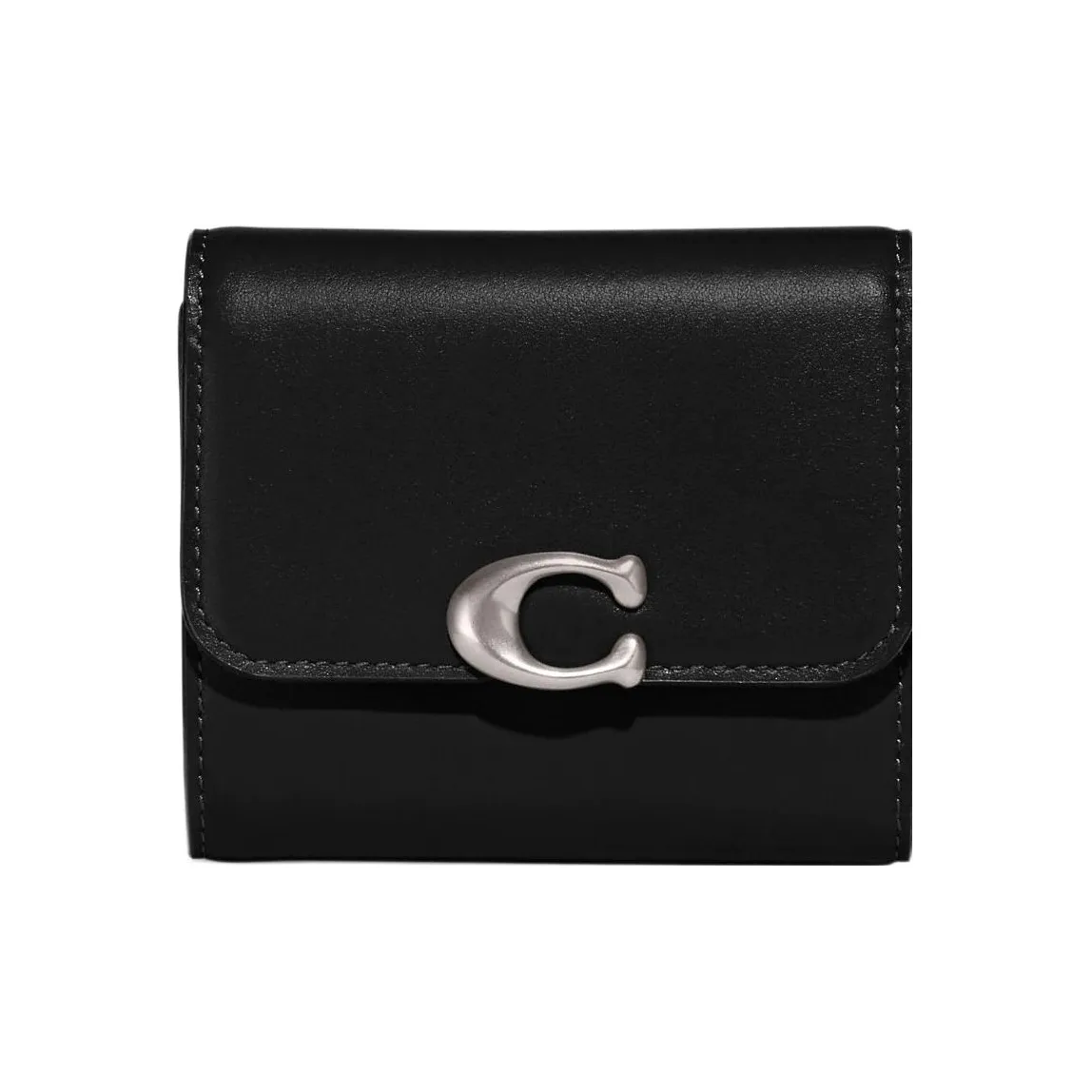 COACH Bandit Calfskin Card Holder, Wallet Women's Black
