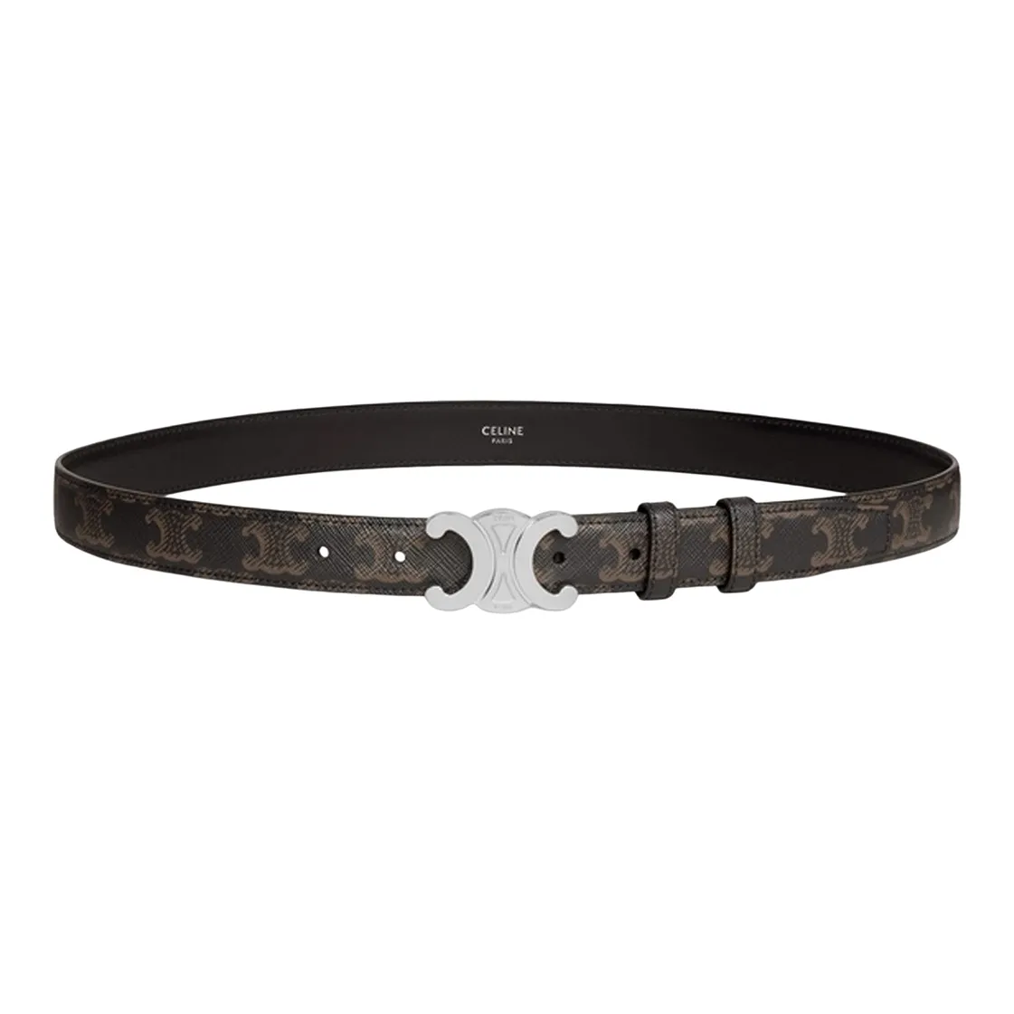 CELINE Medium Triomphe Belt In Triomphe Canvas
