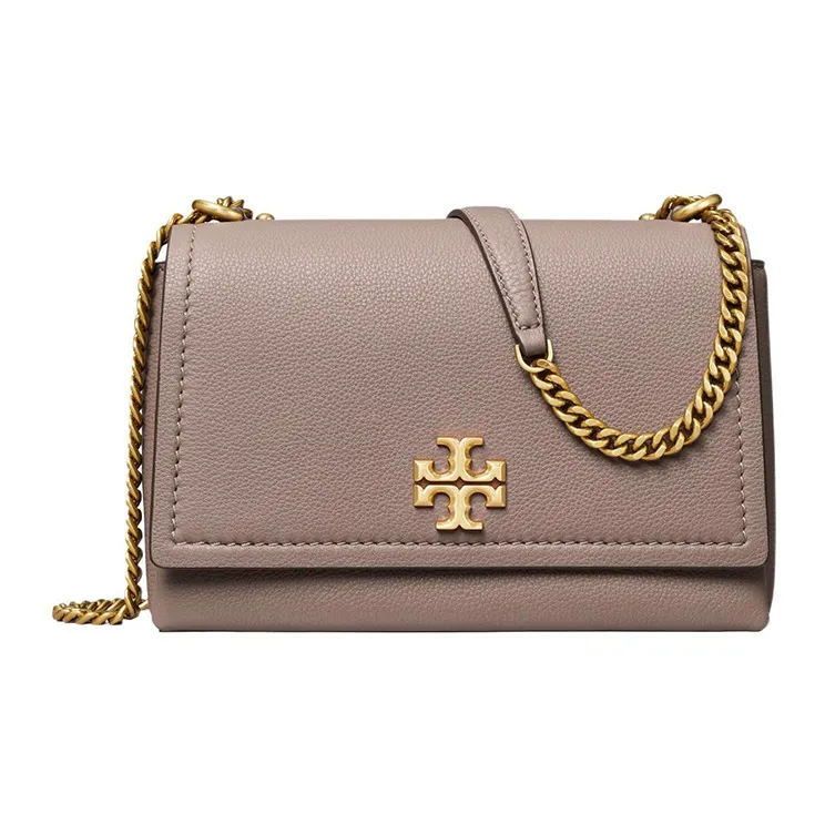 TORY BURCH Leather Crossbody Bag, Shoulder Bag Women's Silver Maple