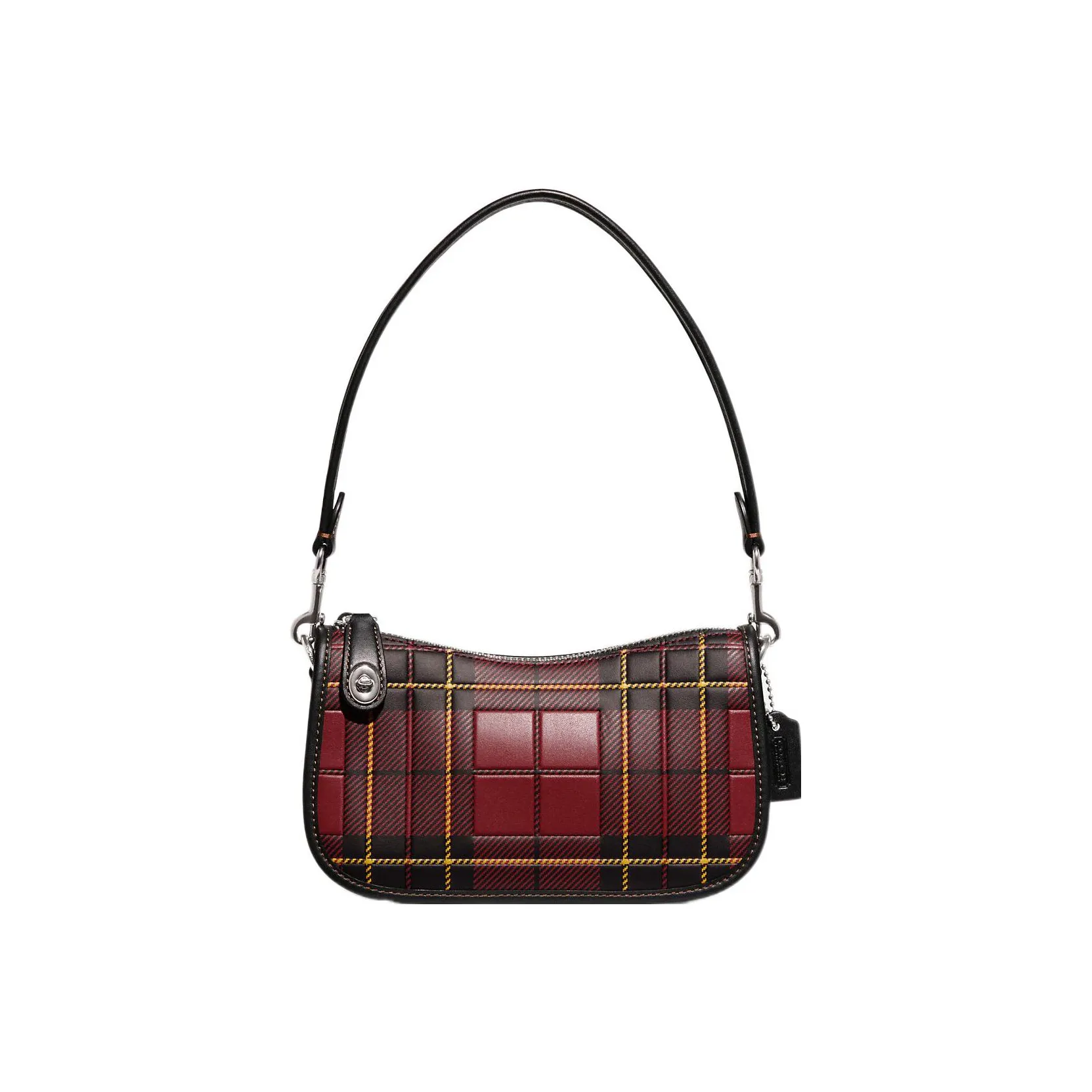 COACH Swinger Cow Leather Handbag Shoulder Bag Women's Cherry Red