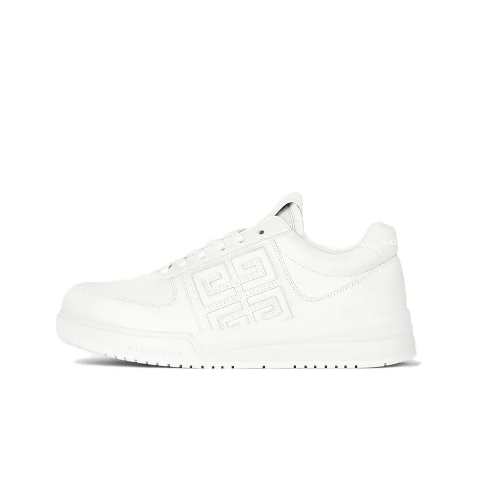 Givenchy White G4 Leather Low-Top Sneakers