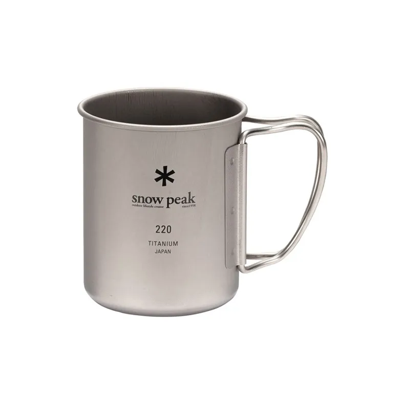 Snow Peak Outdoor Water Equipment Water Container 220ML Titanium 67.2*79mm
