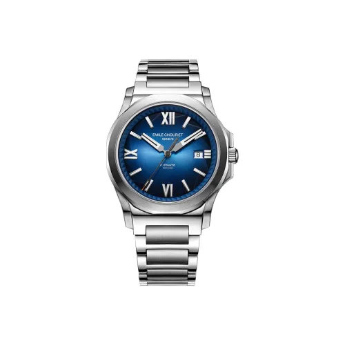 EMILE CHOURIET Автоматический Механический Движение Мужские Часы 40mm*40mm*10,1mm Синий