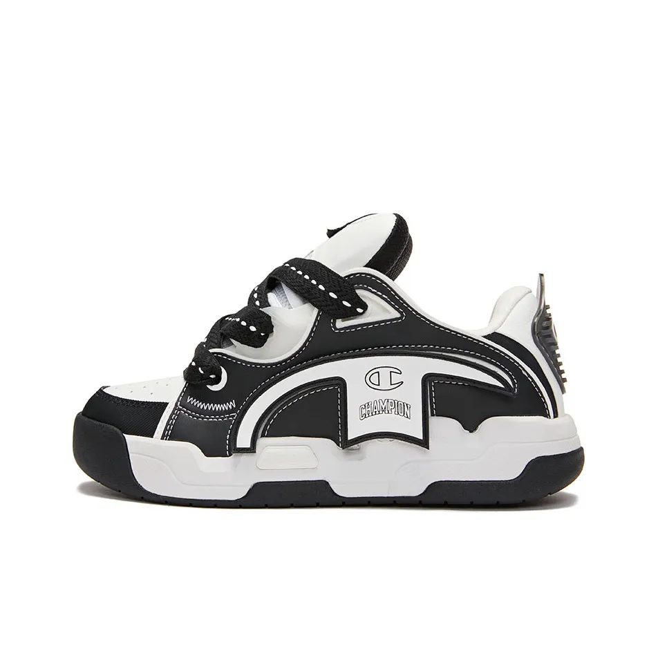 Champion Low Top Skateboard Shoes Men's Black White