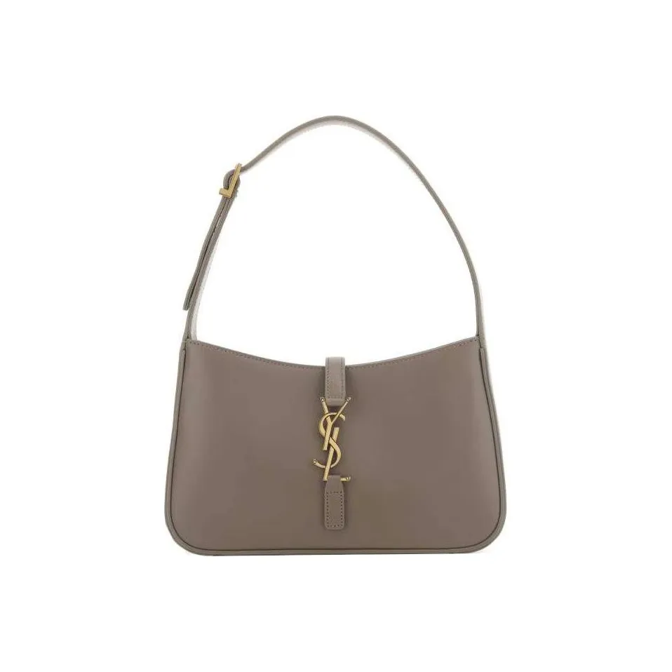 SAINT LAURENT LE5A7 Cow Leather Hobo Bag, Handbag, Shoulder Bag Women's Brown