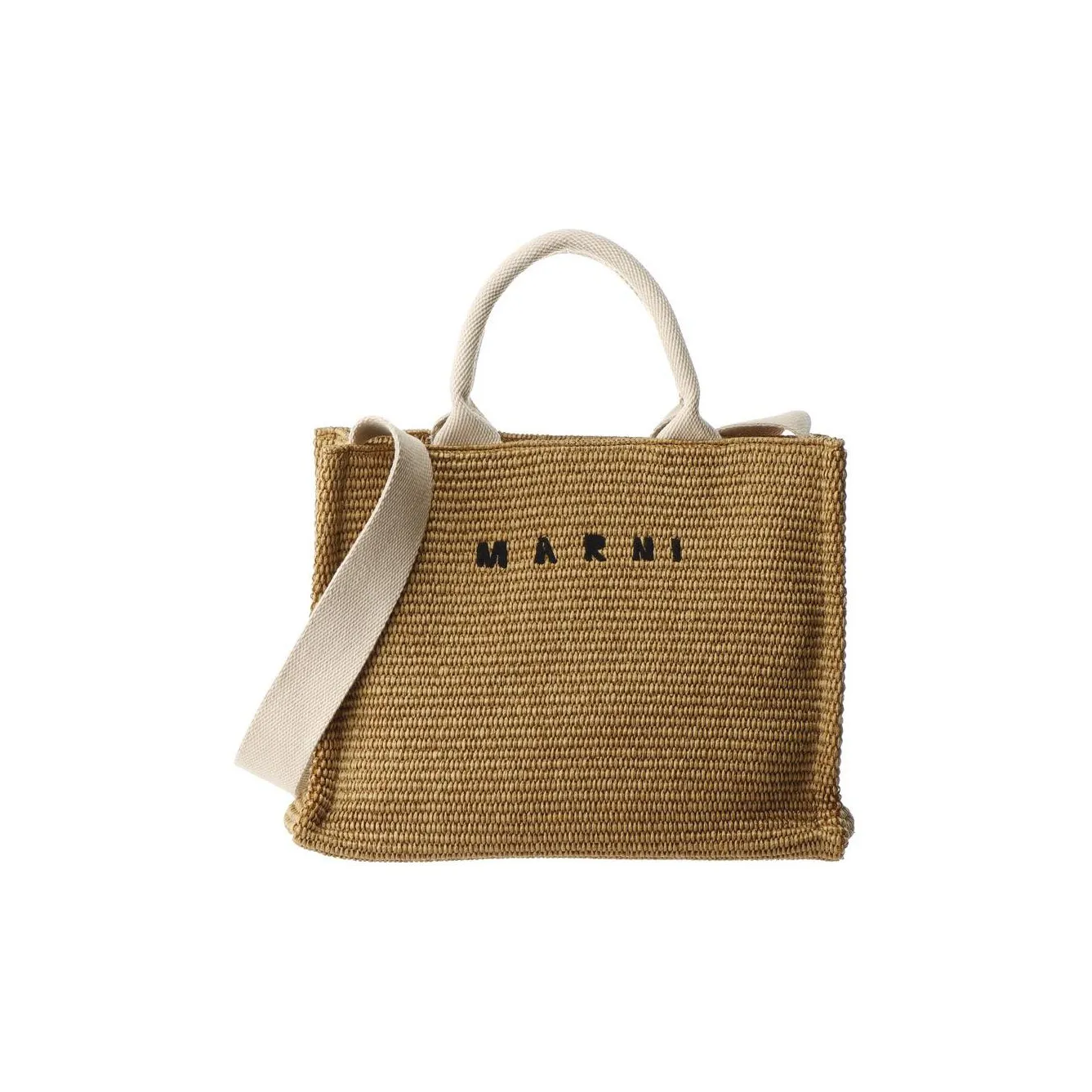 MARNI Cow Leather Tote Bag Shopping Bag Shoulder Bag Handbag Small Size Women's Brown