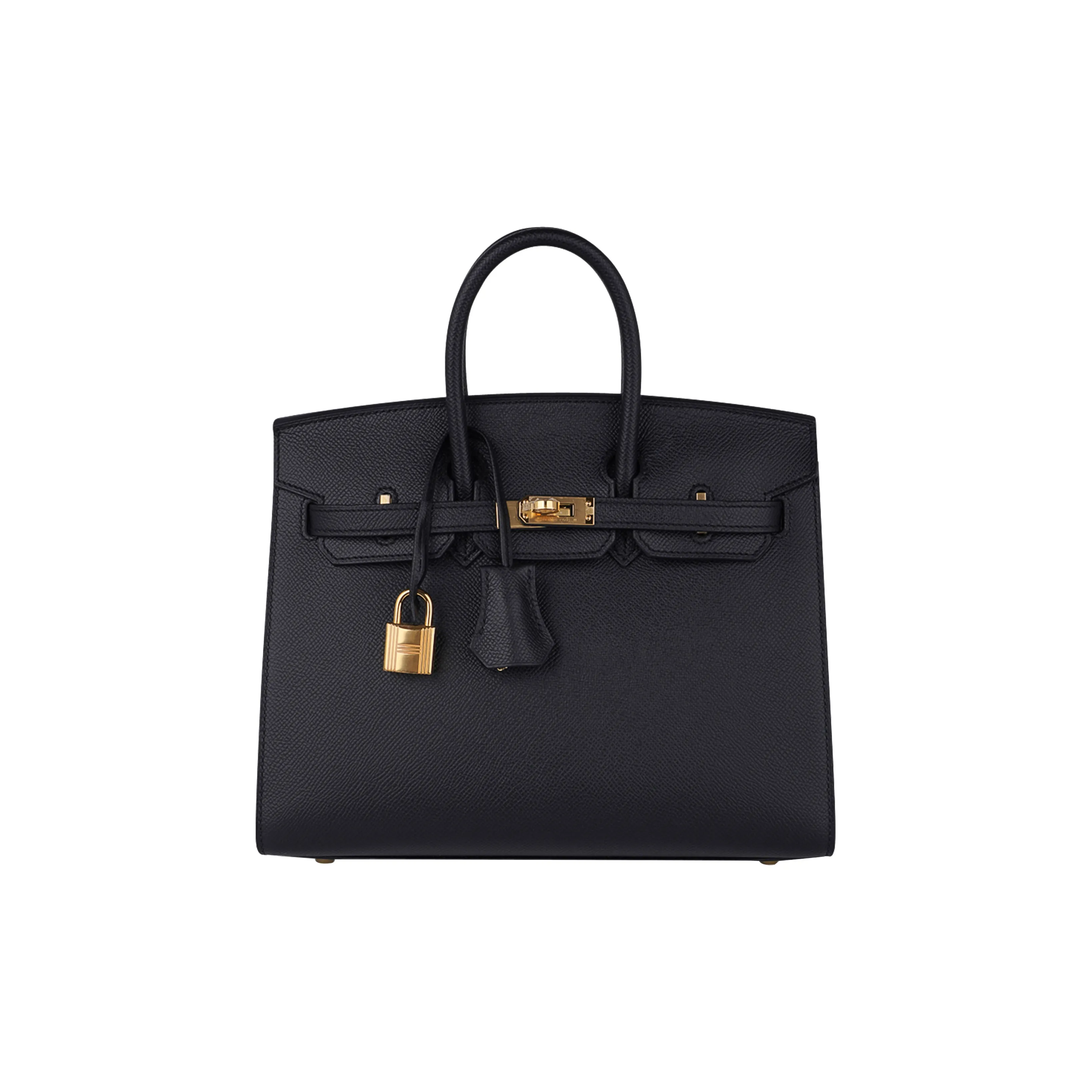 HERMES Epsom Leather Birkin Bag Handbags Women's Black