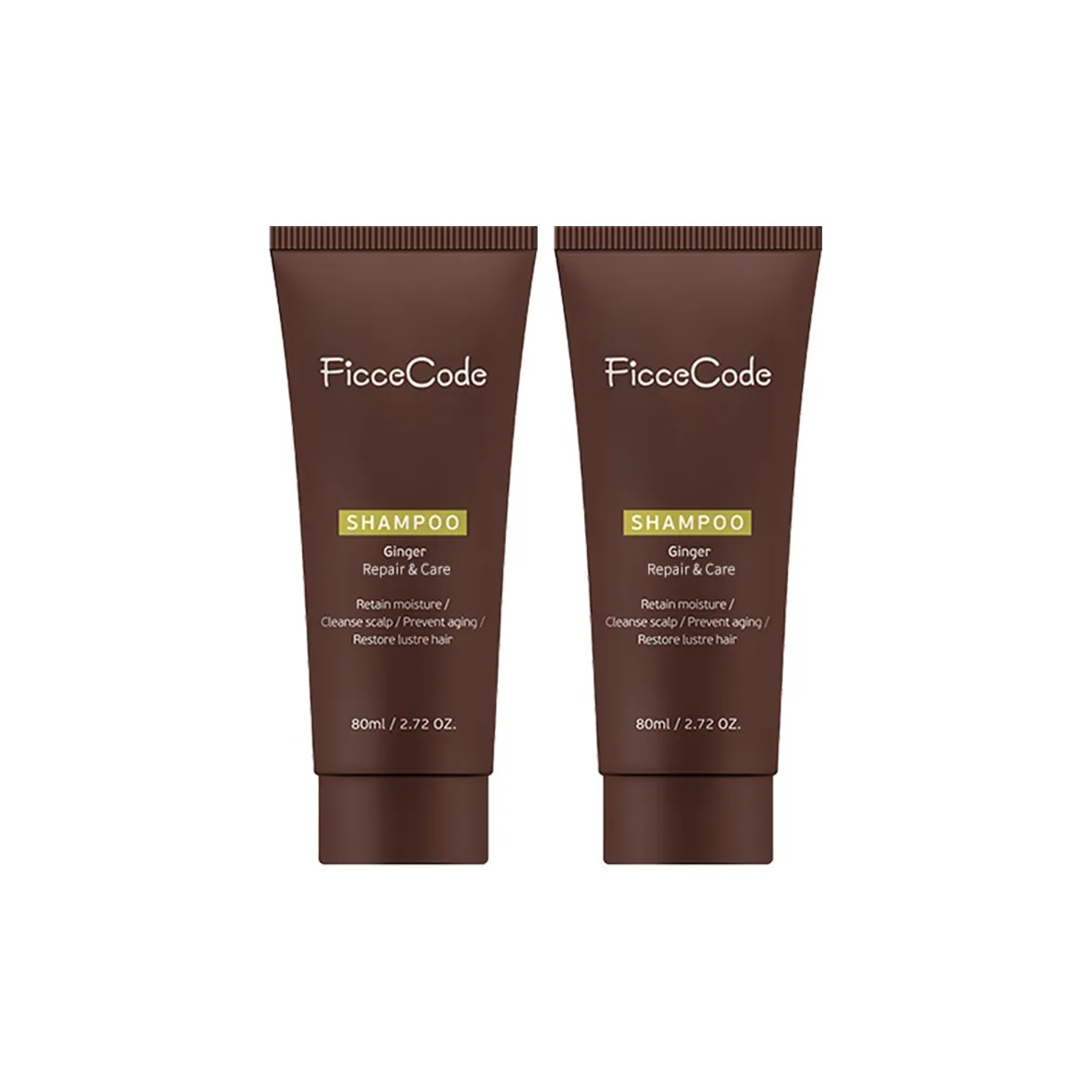 FicceCode Путешествие Наборы Шампунь Объем и Пышность Укладка Сглаживание Контроль пушистости Контроль жирности 80 мл*2