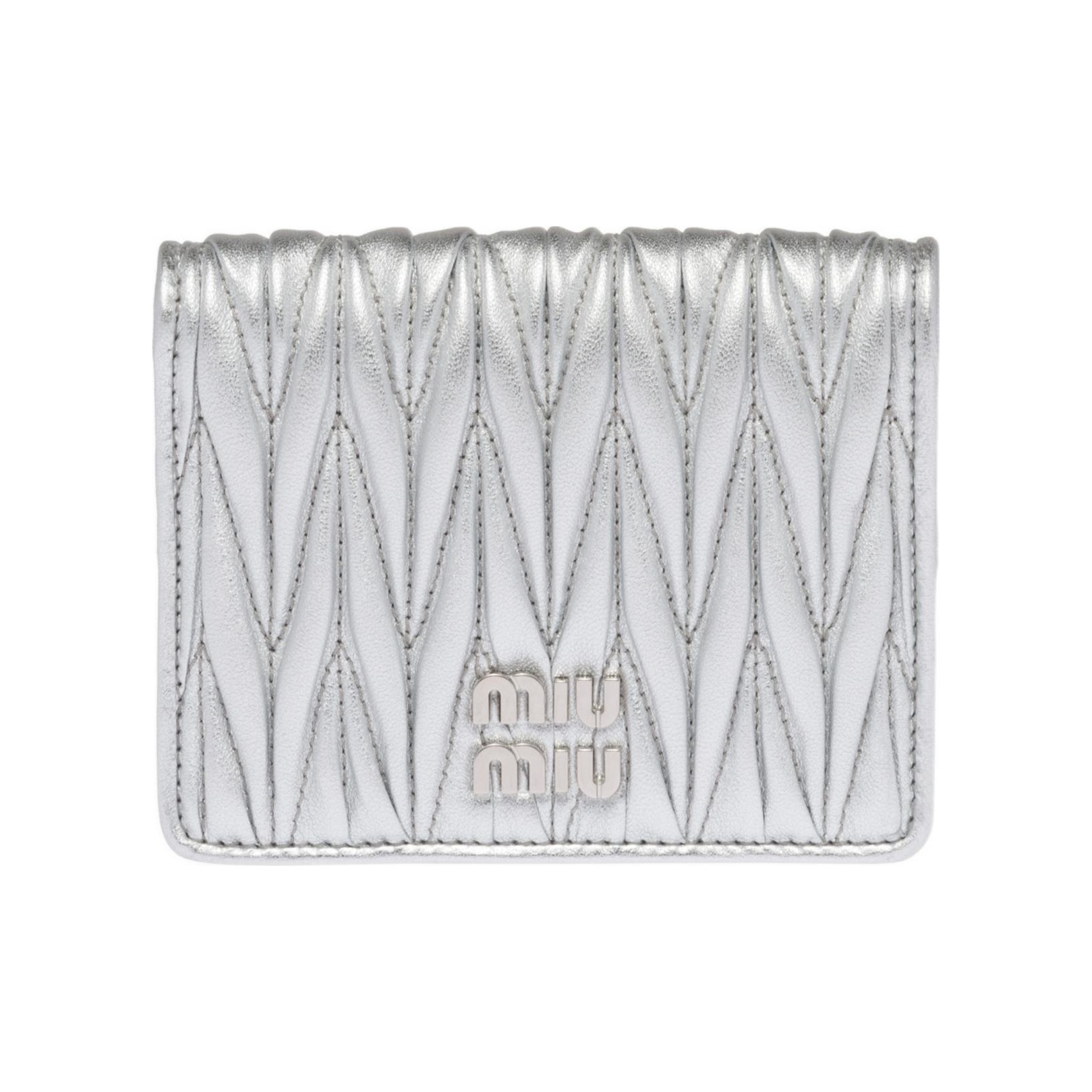 【meshiuma】Miu Miu Wallet MIU MIU Pre-Owned Blue Matelasse Leather Wallet. FINAL PRICE