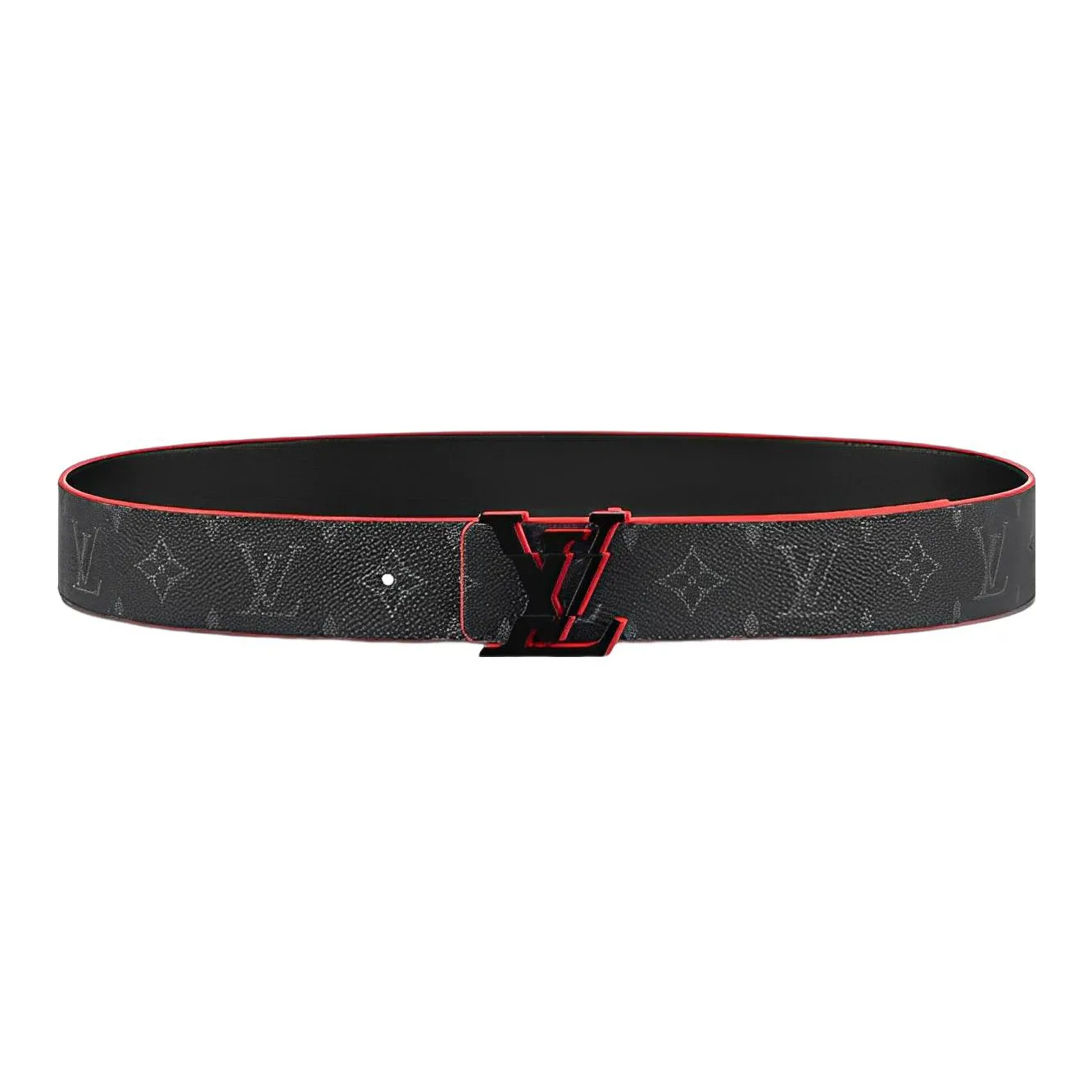 LOUIS VUITTON Leather Belts Men's 4cm