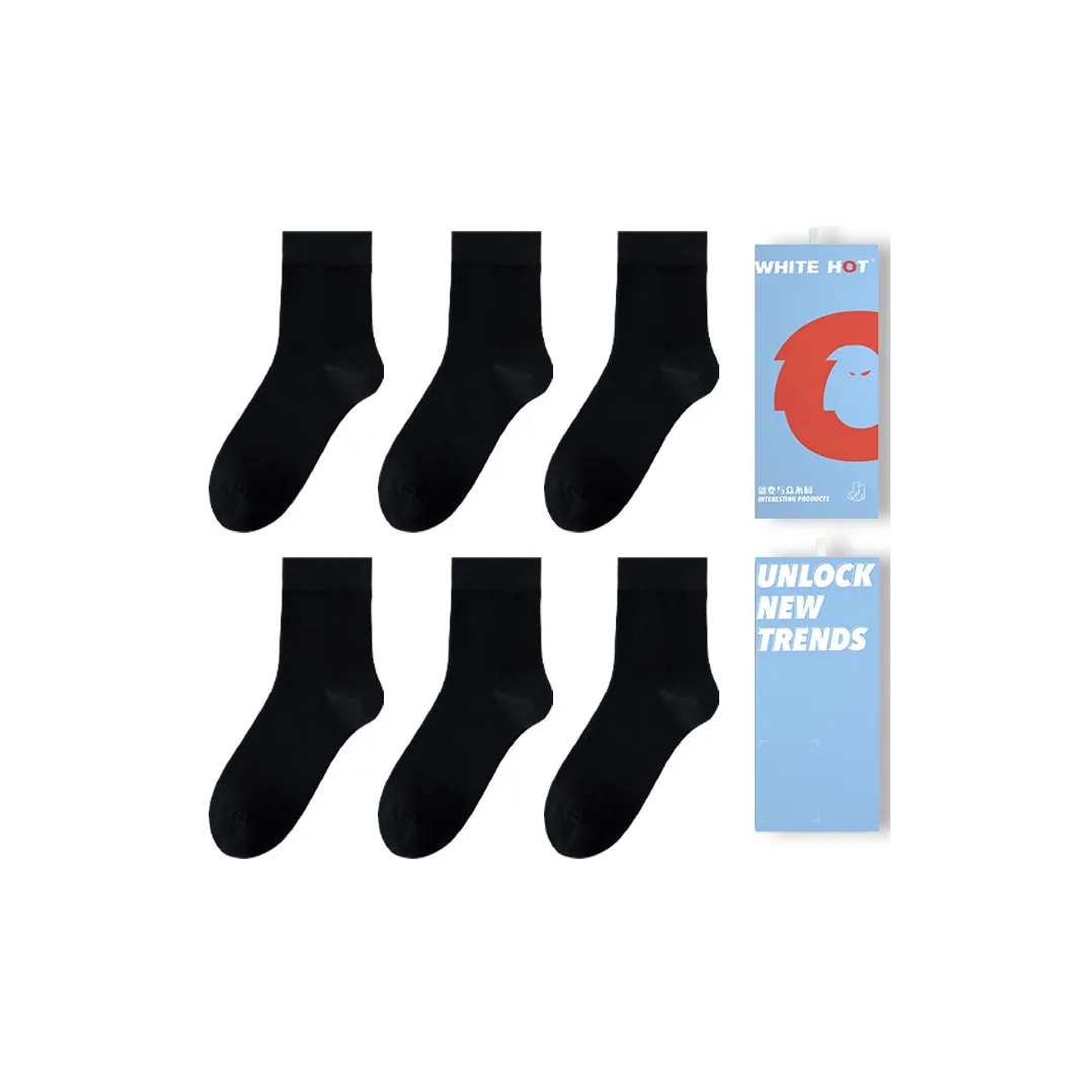 WHITE HOT Men's Mid Calf Socks