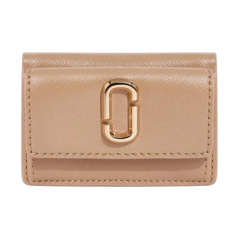 MARC JACOBS Leather Card Holder, Wallet Trumpets Women's Brown