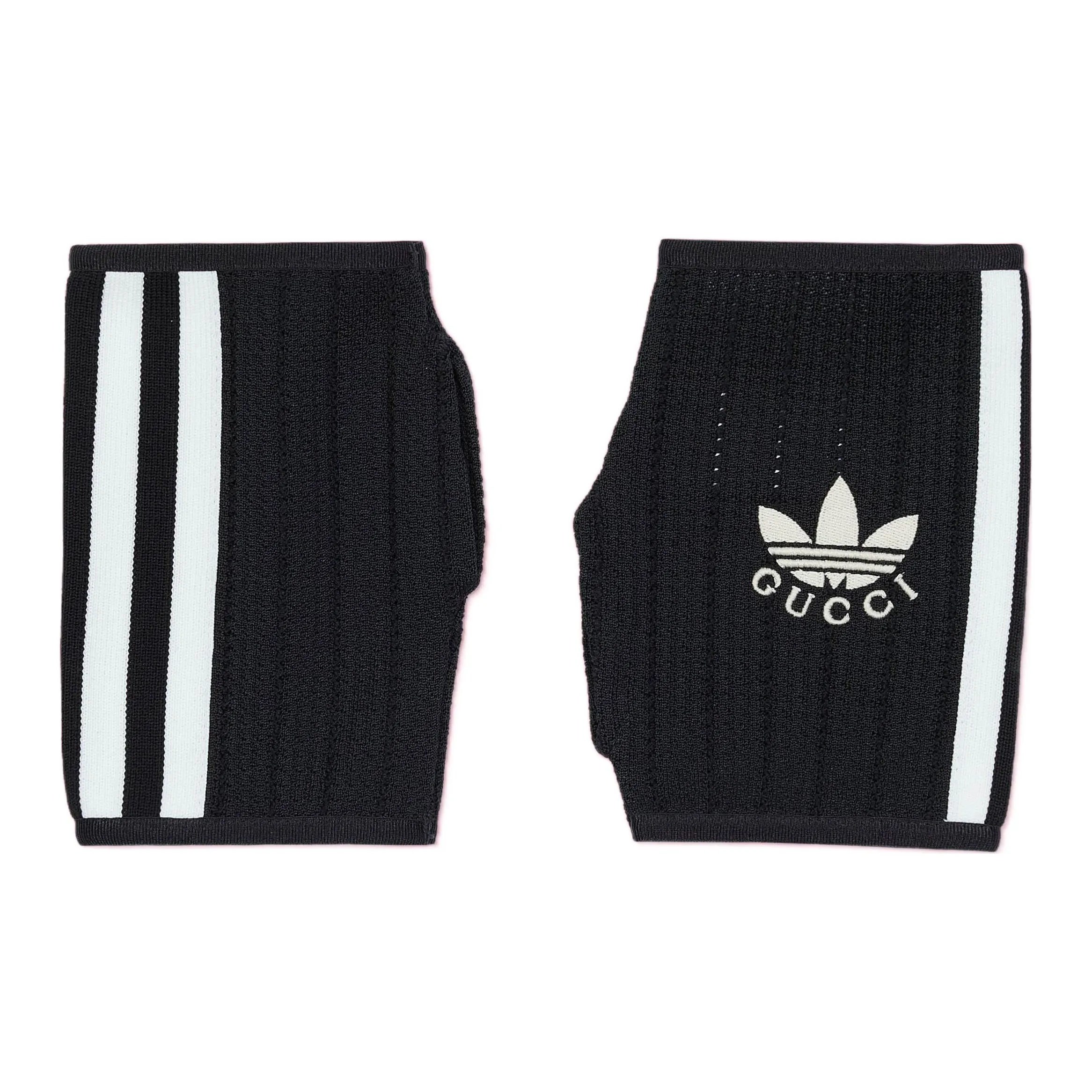 GUCCI Adidas X GUCCI Co Branded Series Вязаные перчатки Черный мужской
