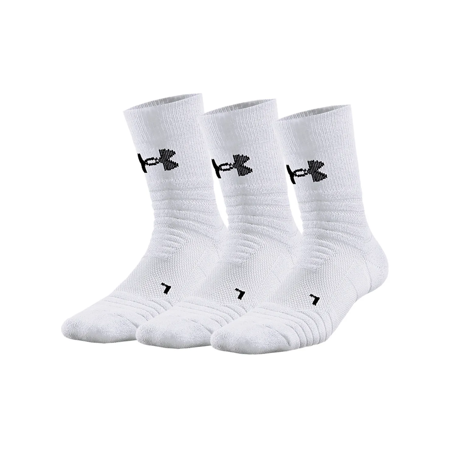 Under Armour Mid Calf Socks Unisex Combo Set White