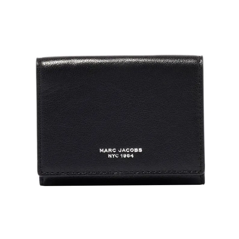 MARC JACOBS Leather Card Holder, Wallet Women's Black