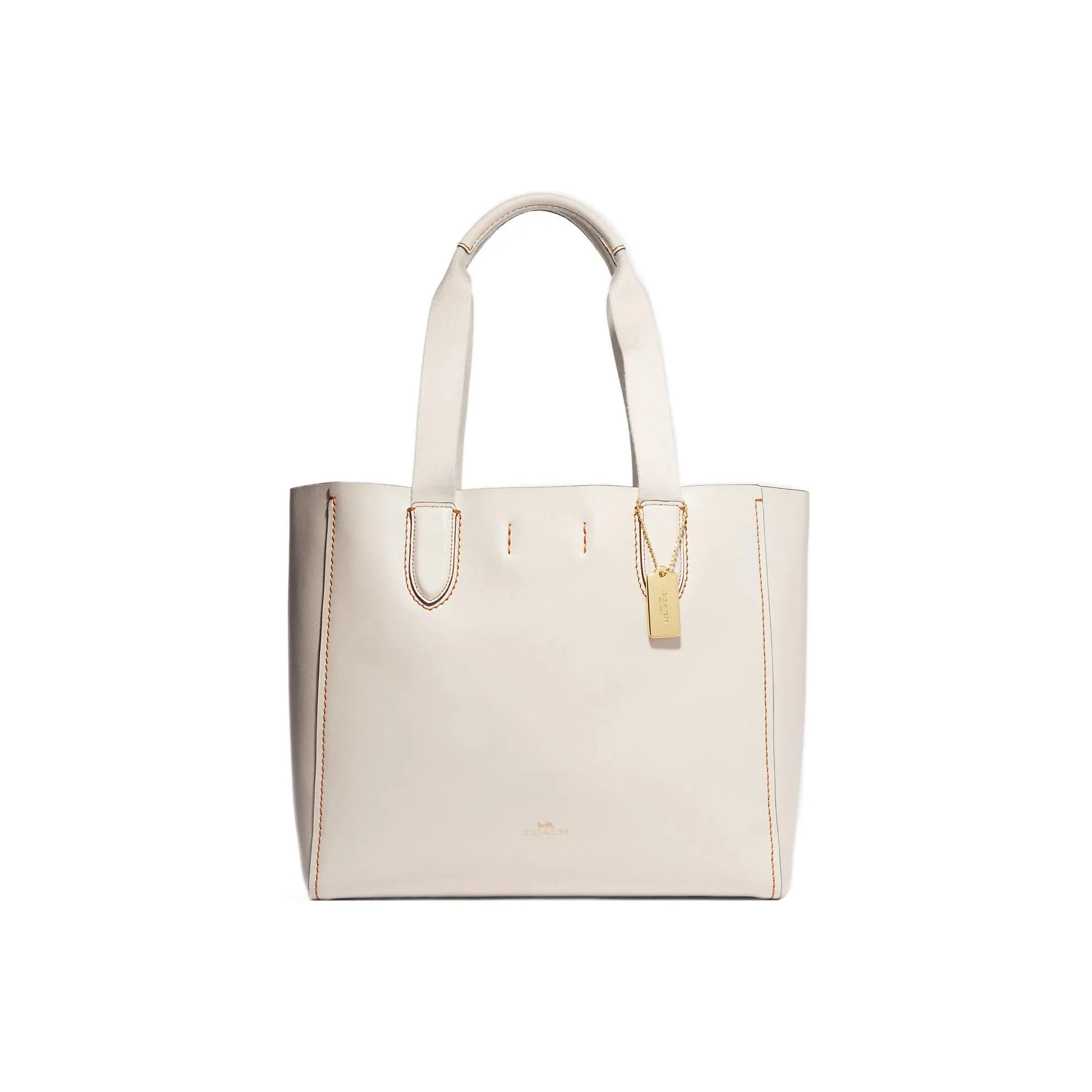 COACH Derby Pebble Кожа Тоут Сумка Сумка для покупок Сумка на плечо Сумка Большая Женская Белая