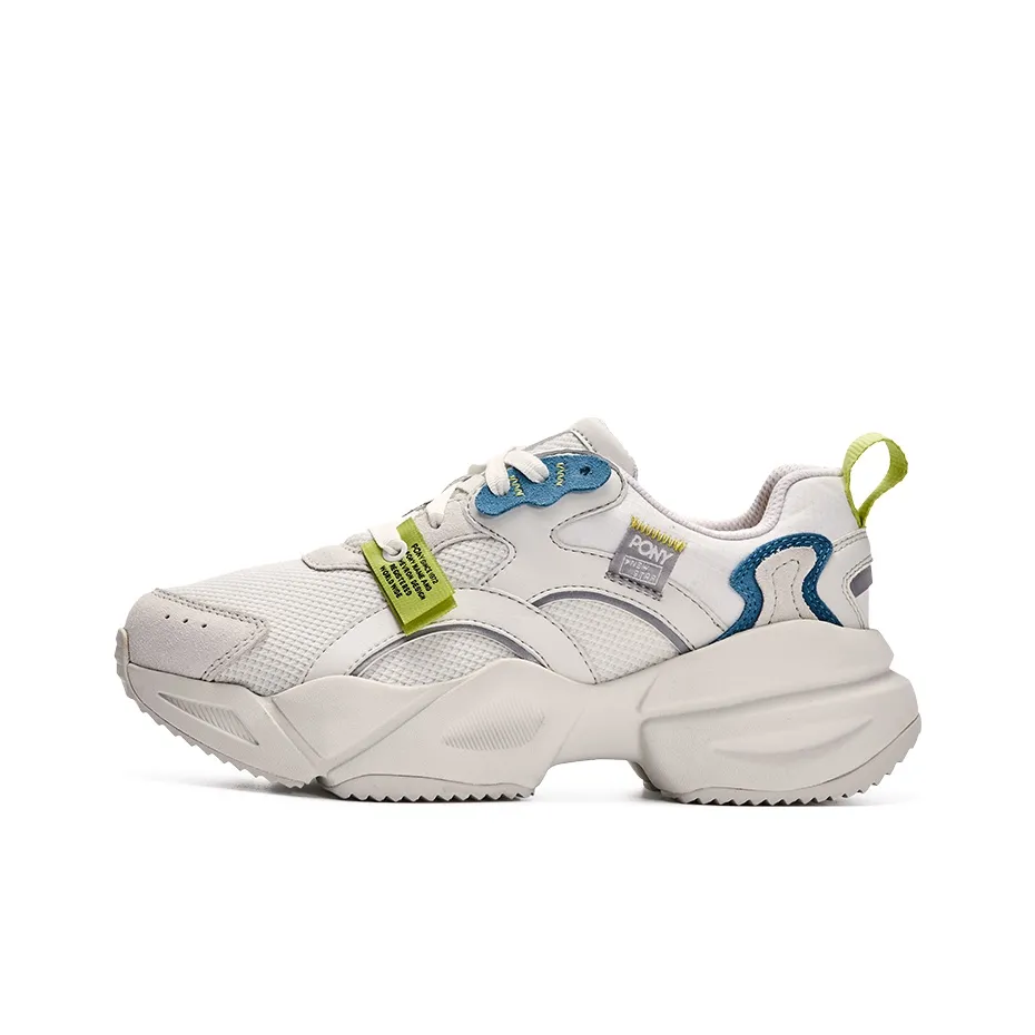 PONY NS501 Износостойкий Дышащий Низкий Топ Повседневная Обувь Унисекс Белый Синий