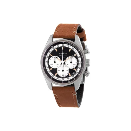 ZENITH Автоматический Механический Movement Мужские Часы Flagship Collection 38 мм Черные