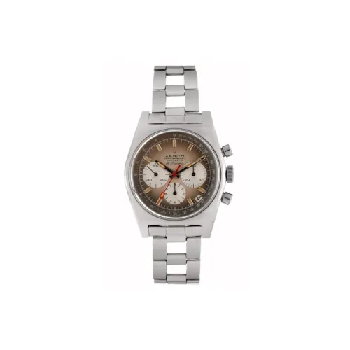 ZENITH Автоматический Механический Movement Мужские Часы Flagship Collection 37mm*37mm*12,6mm Кофе