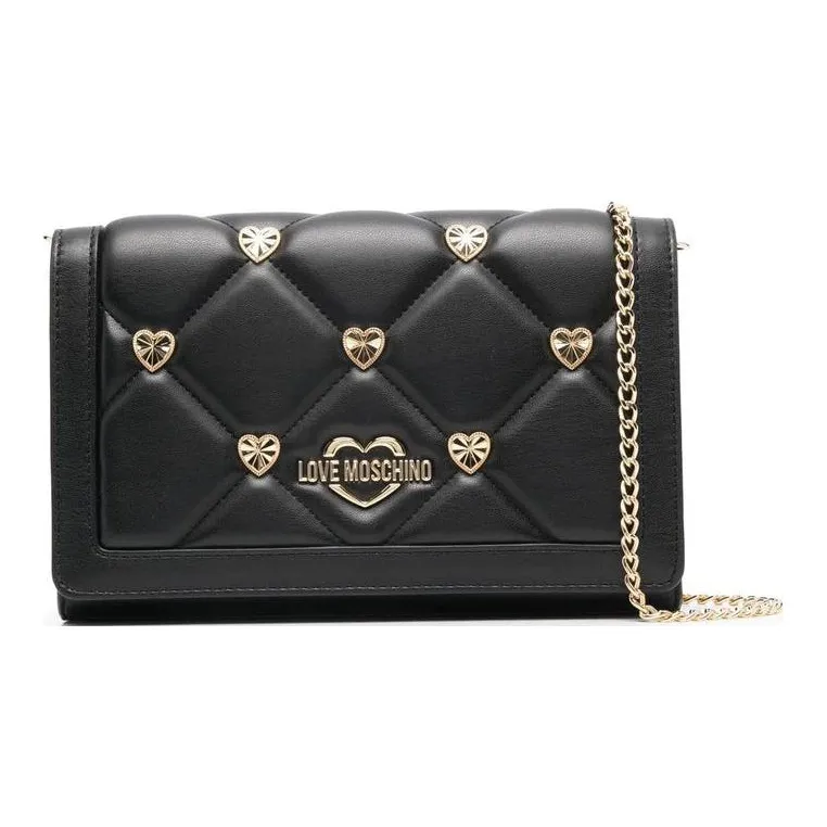 LOVE MOSCHINO Polyurethane Shoulder Bag, Crossbody Bag Women's Black