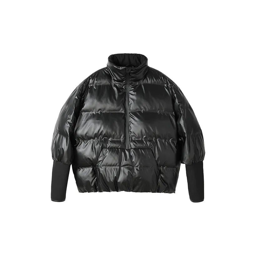 NORVINCY Winter Cropped Cycling Stand Collar Pullover Puffer Jacket Unisex
