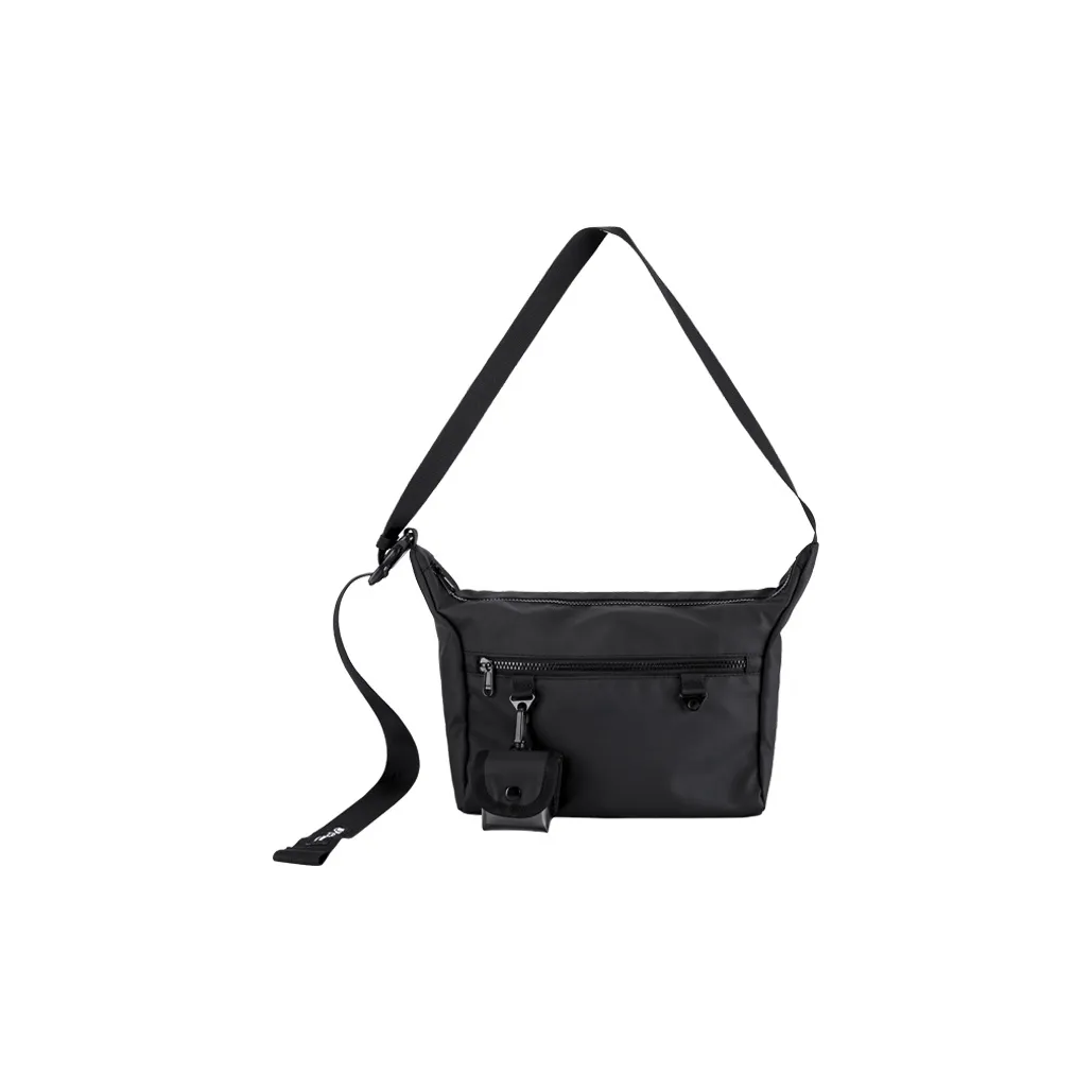 BAGSMART Nylon Fabric Bag, Shoulder Bag, Crossbody Bag Regular Unisex Black