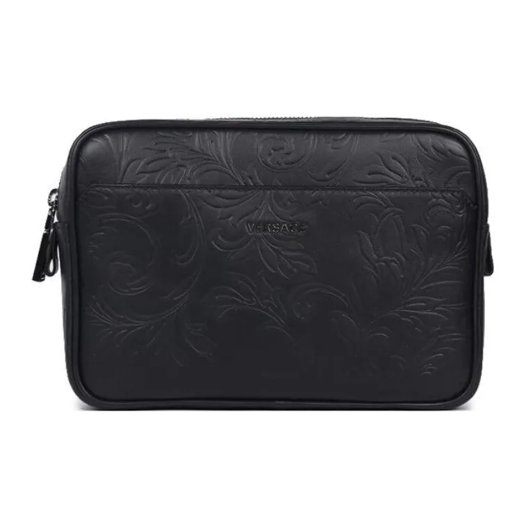 FANSIZHE Leather Fanny Pack Crossbody Bags Men's Black