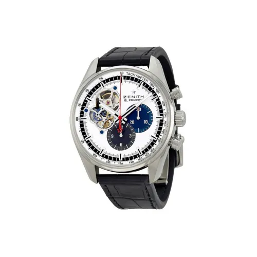 ZENITH Автоматический Механический Movement Мужские EL PRIMERO Часы 42 мм Серебряные
