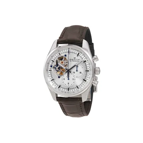 ZENITH Автоматический Механический Movement Мужские EL PRIMERO Часы 42 мм Серебряные